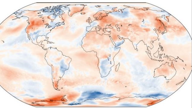 Figura 2. Anomalia della temperatura dell'aria a luglio 2021 in relazione al periodo 1991-2020 (Fonte: Copernicus Climate Change Service/ECMWF)