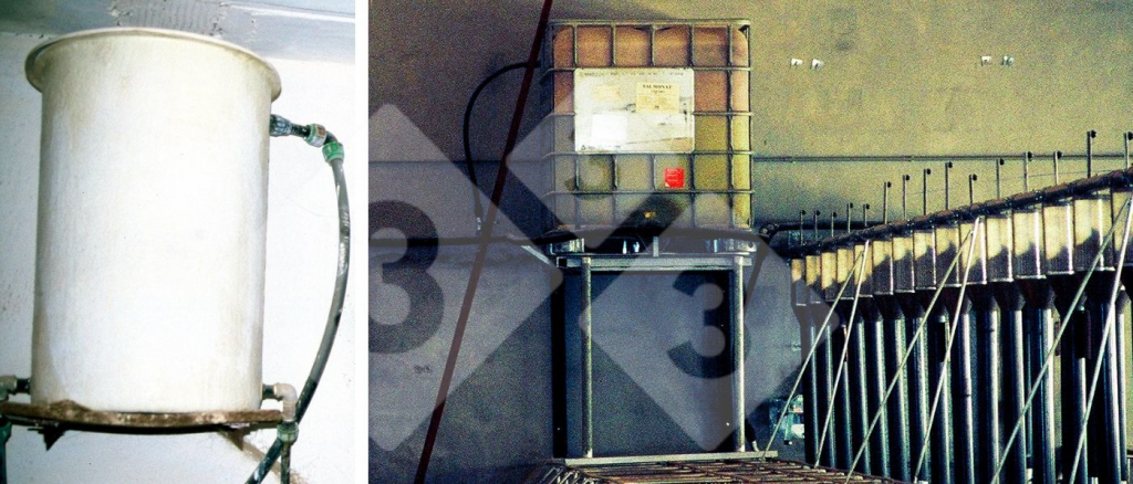 Depositi appropriati per le medicazioni.