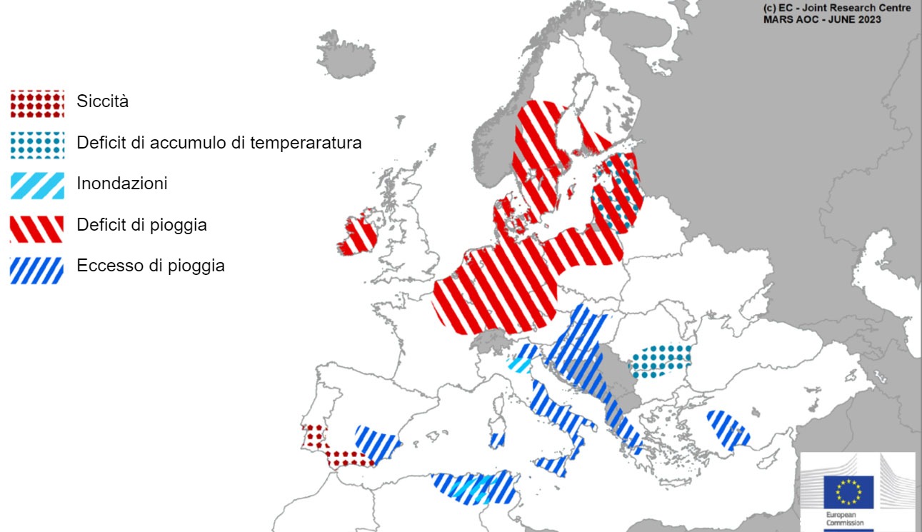 Eventi meteorologici estremi in Europa dal 1 maggio al 12 giugno 2023 ​