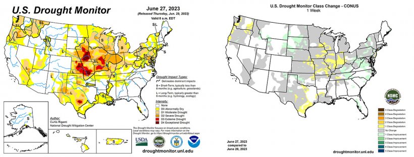 Mappa 1. Previsioni meteorologiche negli Stati Uniti. Fonte: Climate Prediction Center (https://www.cpc.ncep.noaa.gov).
