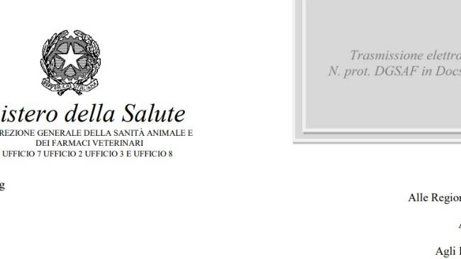 Nota Ministeriale proteine da insetti vivi