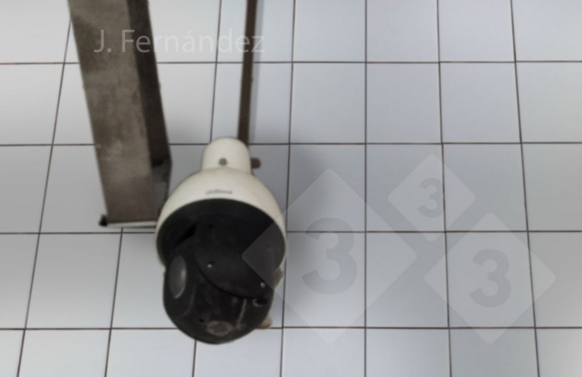 Telecamera del sistema di videosorveglianza installata in un macello.
