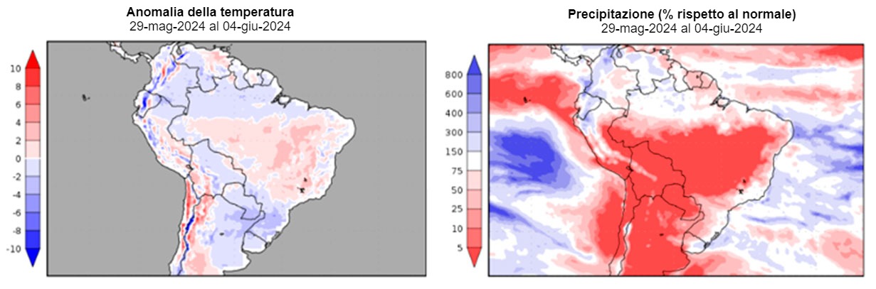 Previsioni climatiche nellemisfero sud (fonte: www.smn.gob.ar)