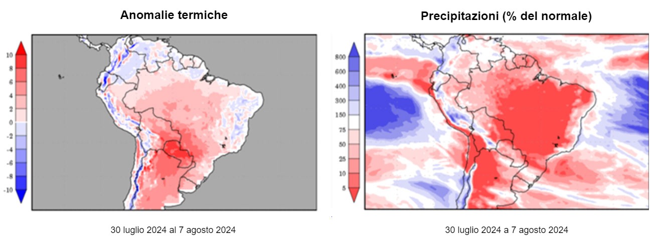 Previsioni climatiche nellemisfero sud