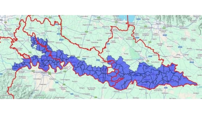 Asse fluviale del Po e  lungo l’asse fluviale dei diversi fiumi che attraversano queste provincie (Fiume Oglio, Fiume Adda, ecc) sono le aree prioritarie di contenimento