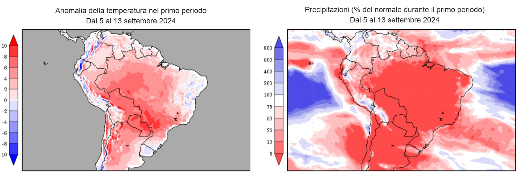 Previsioni climatiche nellemisfero sud