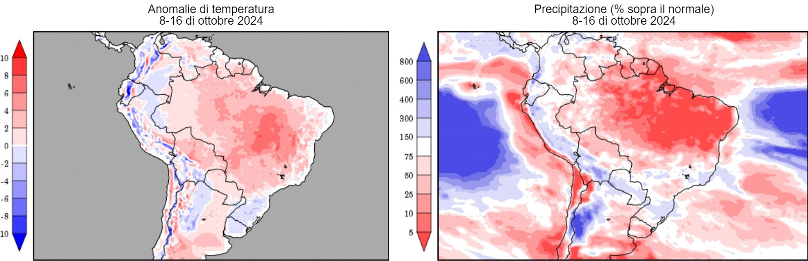 Previsioni climatiche nellemisfero sud