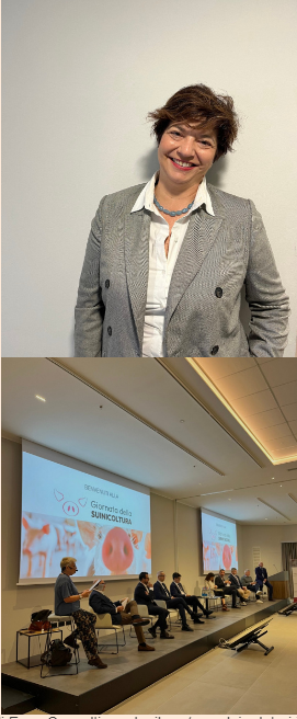 Elisabetta Zagnoli, Ad di Expo Consulting srl e il parterre dei relatori intervenuti all'edizione 2024 della Giornata della Suinicoltura