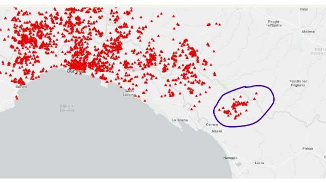 Il circolo rappresenta una delle aree più critiche in questo momento. Fonte: https://storymaps.arcgis.com/