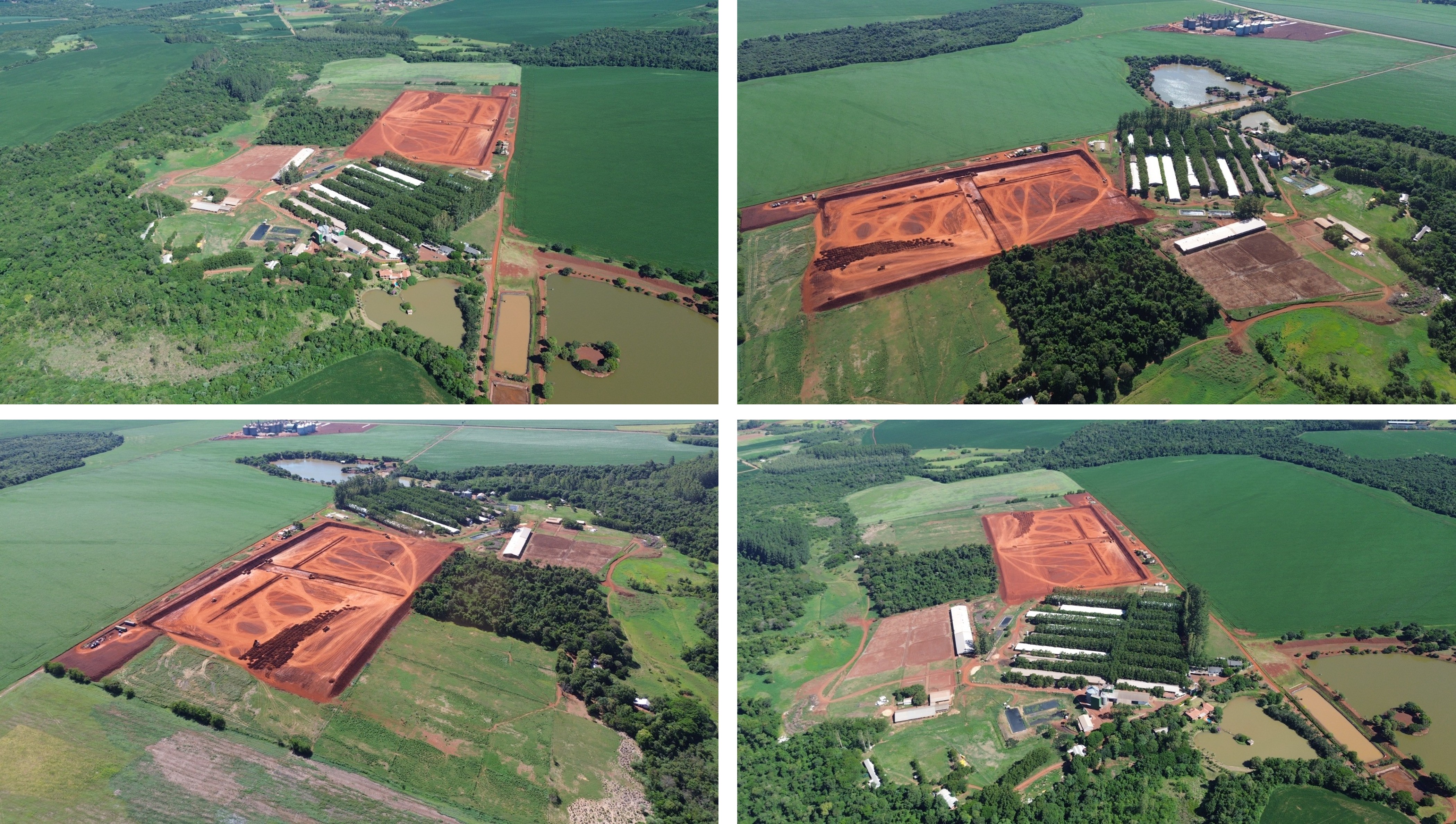 Pig farm aerial views
