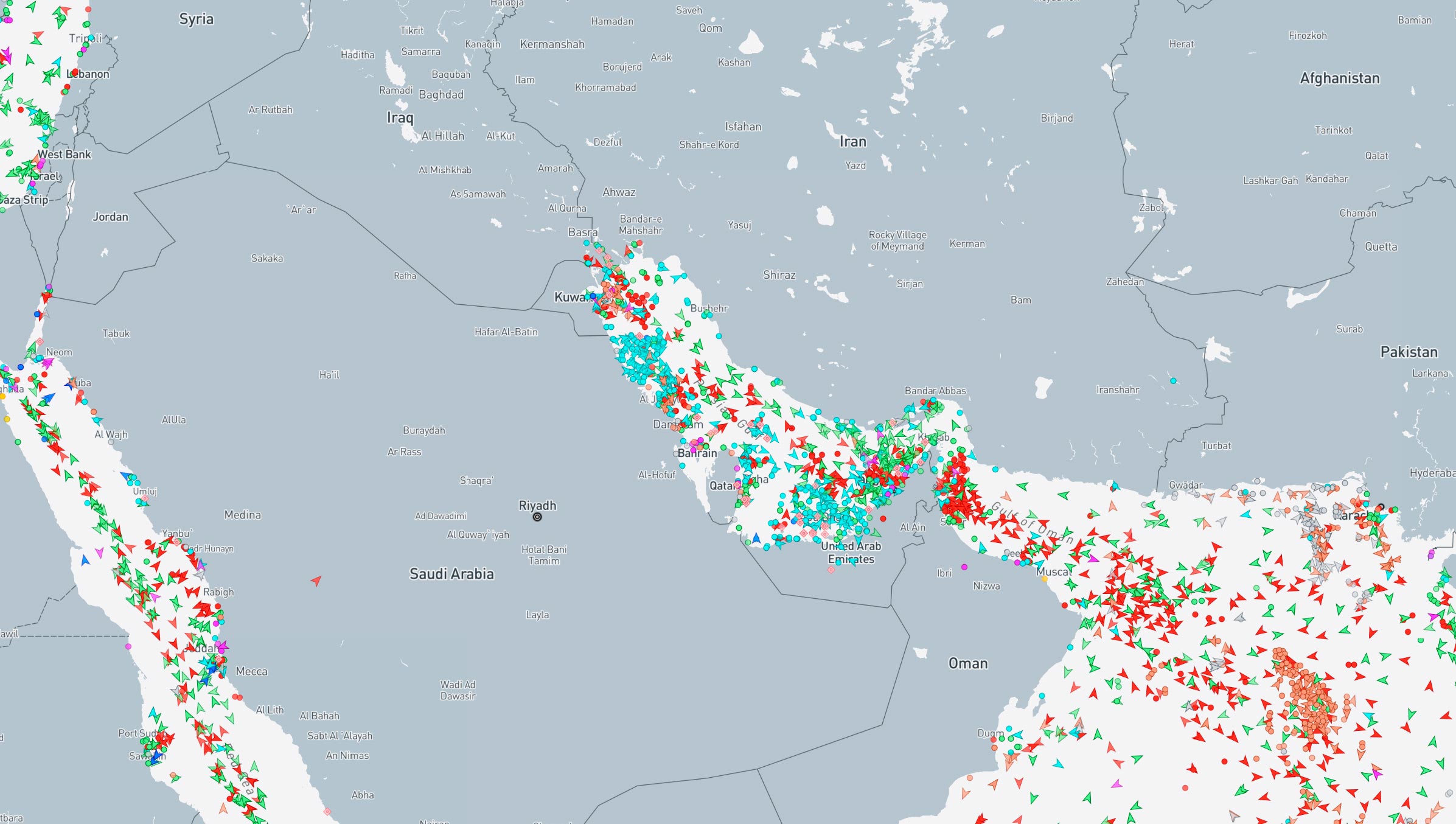 Traffico marittimo nello Stretto di Hormuz