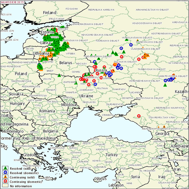 PPA Europa, Ucrania y Rusia, enero a agosto 2015