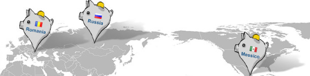 Nuovi prezzi dei suini nella 3tre3:Romania, Russia e Messico