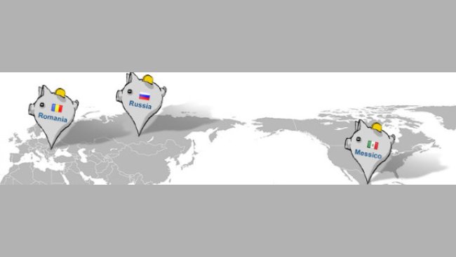 Nuovi prezzi dei suini nella 3tre3:Romania, Russia e Messico