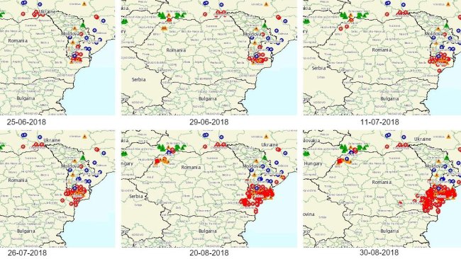Immagine 1. Evoluzione della PSA in Romania. Fonte: OIE