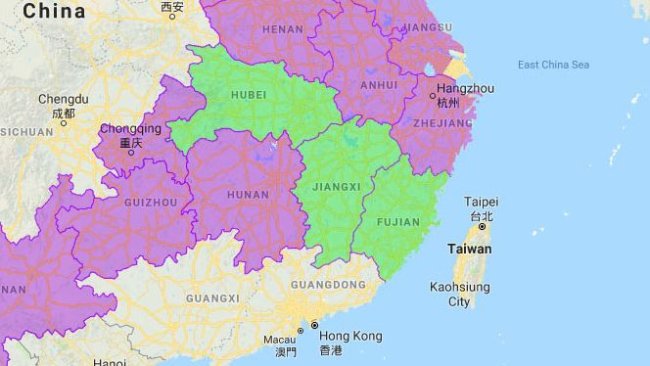 Le 3 nuove provincie colpite sono Hubei, Jiangxi e Fujian.