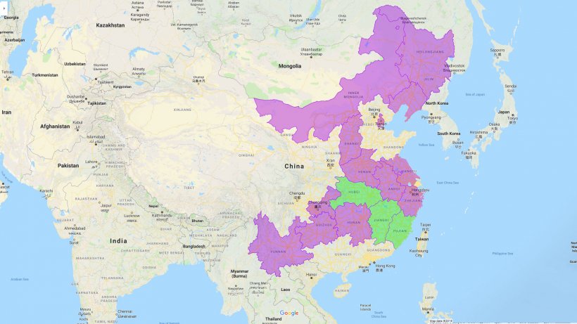 Le 3 nuove provincie colpite sono Hubei, Jiangxi e&nbsp;Fujian.

