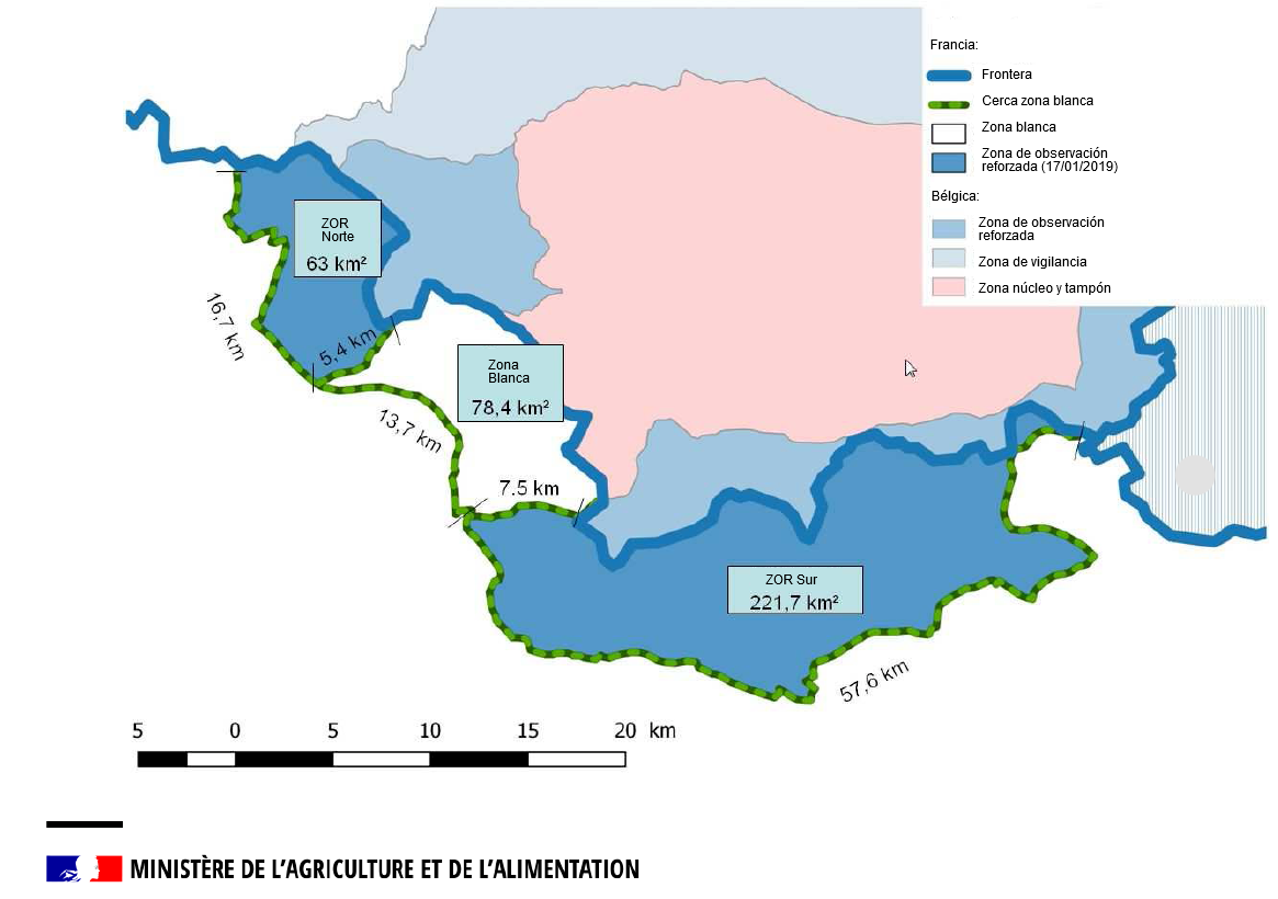 Mappa dell\area bianca e aree di osservazione rinforzate