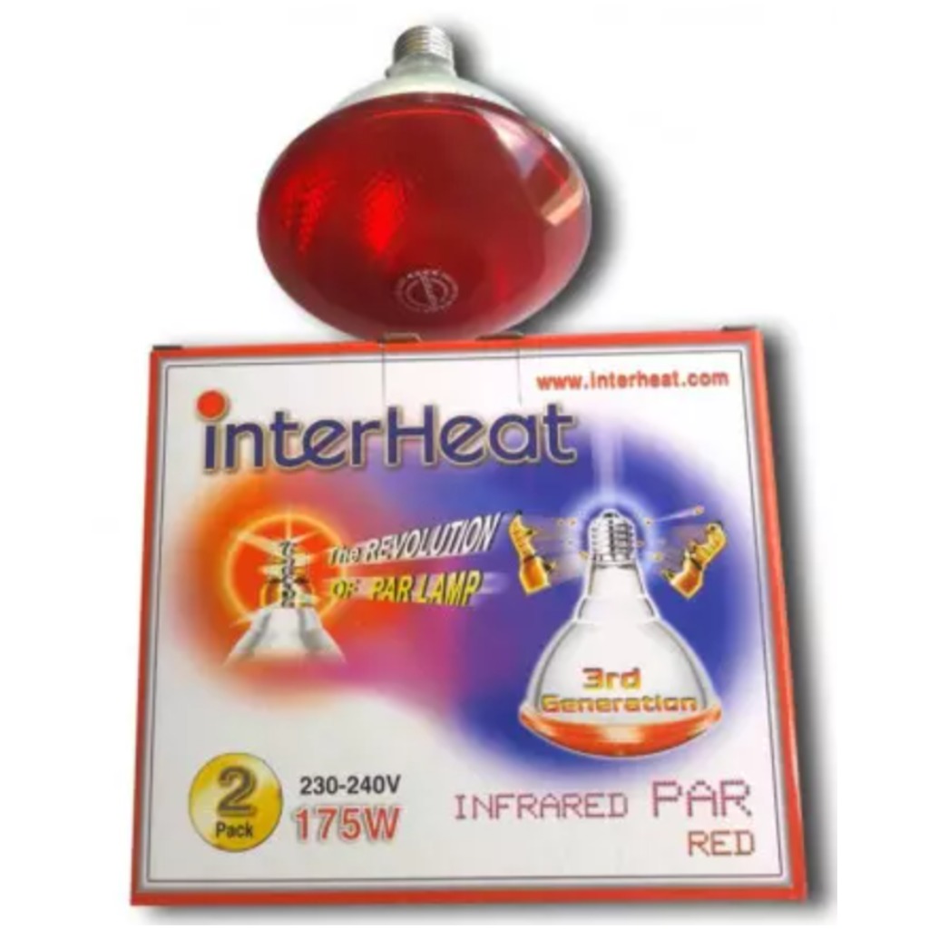 Bulb 175 W Interheat Red PAR 2 pcs