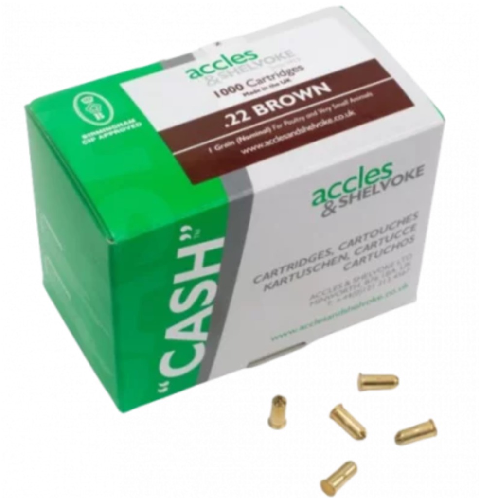 Cartuccia stordente calibro 22 CASH - Marrone
