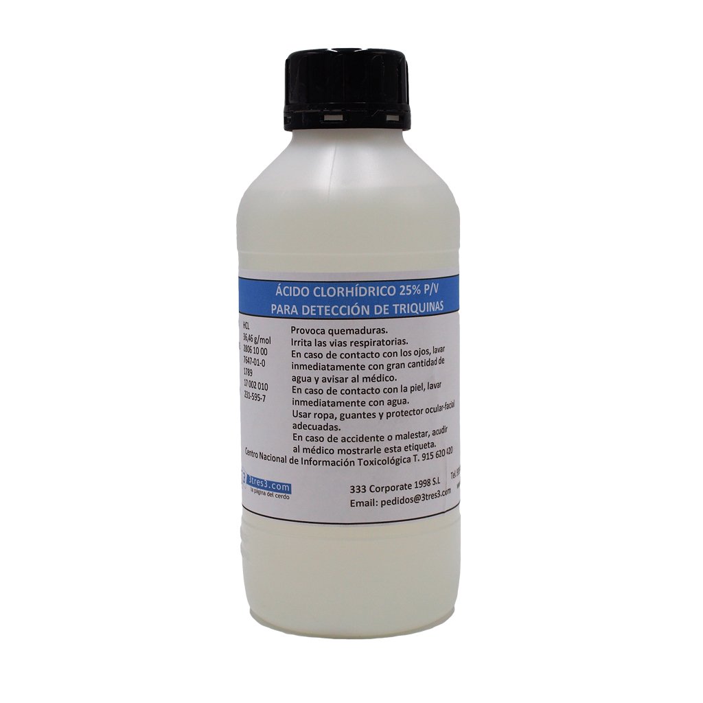 Acido cloridrico 25 % 1L per identificazione di trichinella Acido cloridrico 25 % 1L per identificazione di trichinella