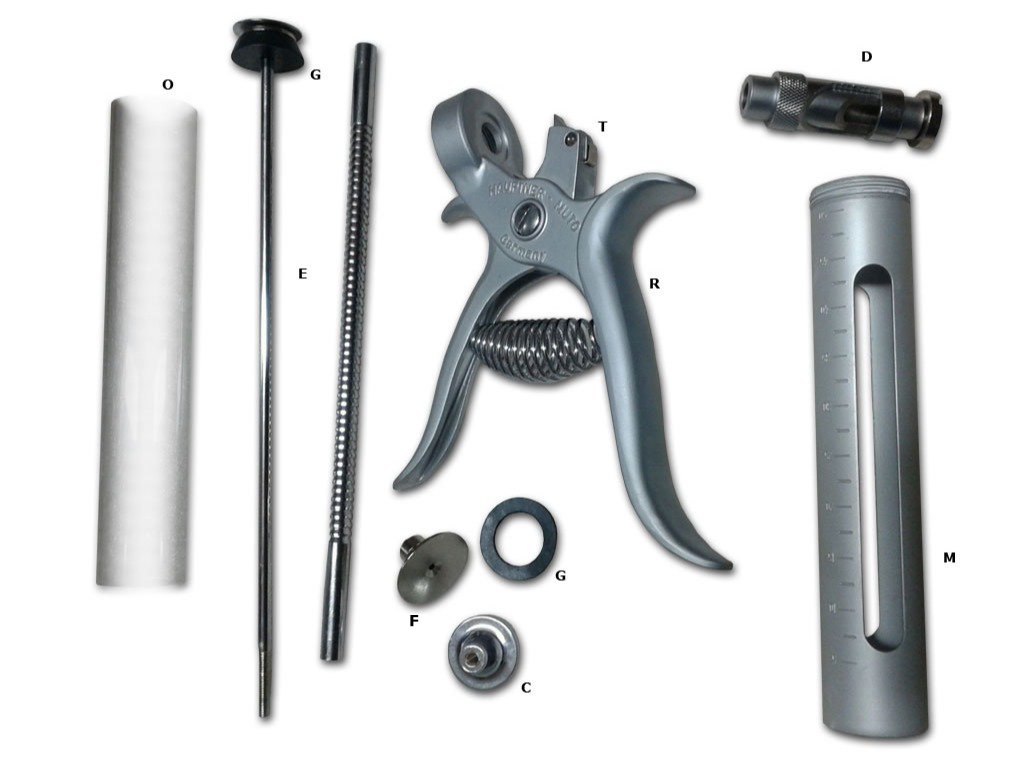 C+E+G: Asse stantuffo completo per pistola Hauptner da 10ml,25 ml,50ml (2) C+E+G: Asse stantuffo completo per pistola Hauptner da 10ml,25 ml,50ml (2)