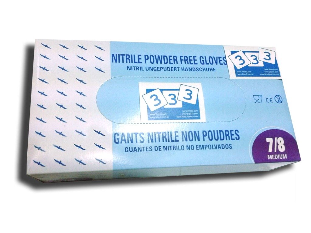 Guanti in nitrile senza polvere, 100 unità (2) Guanti in nitrile senza polvere, 100 unità (2)