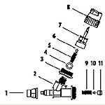 Kit stantuffo completo per siringa ipodermica BMV 6 ml, con adattatore (2) Kit stantuffo completo per siringa ipodermica BMV 6 ml, con adattatore (2)