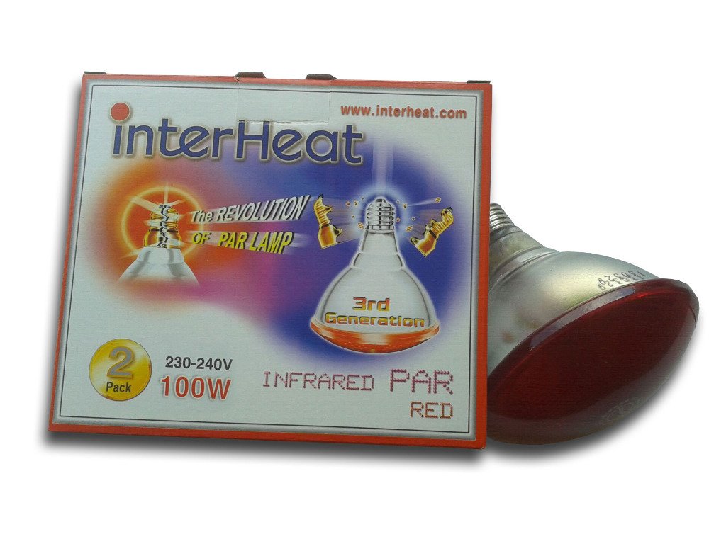 Lampada Interheat 100W Rossa PAR, 2 pz Lampada Interheat 100W Rossa PAR, 2 pz