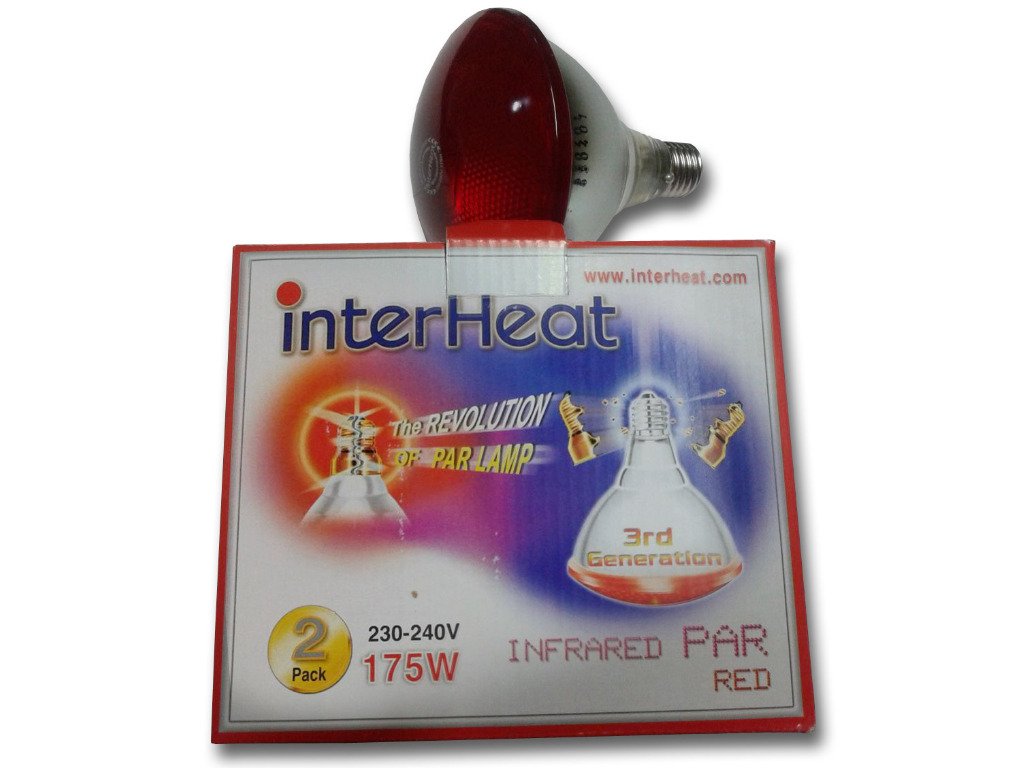 Lampada Interheat 175W Rossa PAR, 2 pzs (2) Lampada Interheat 175W Rossa PAR, 2 pzs (2)