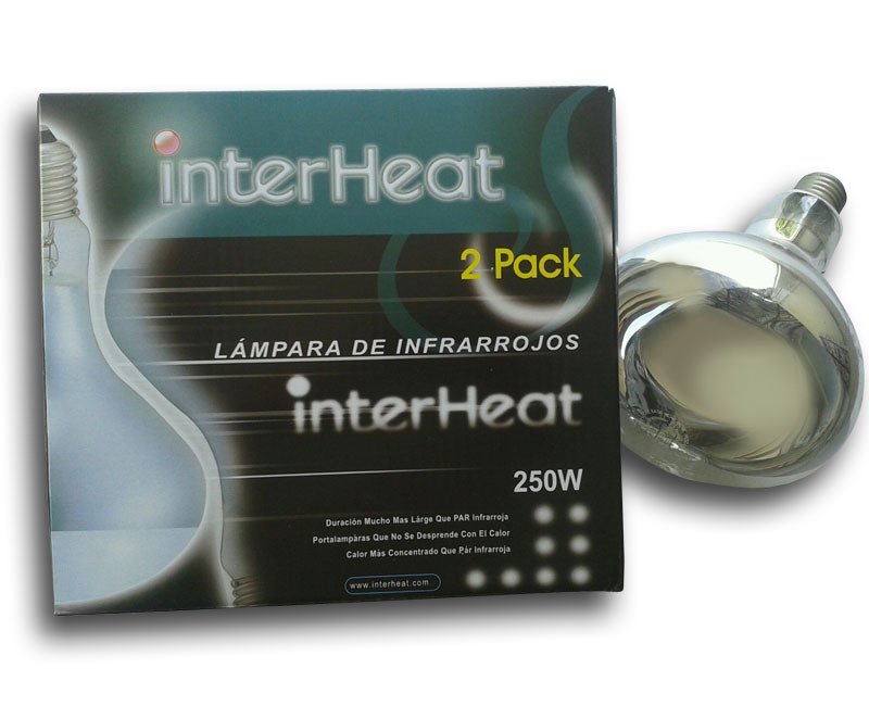 Lampada Interheat 250 watt, bianca, 2 pz. Lampada Interheat 250 watt, bianca, 2 pz.