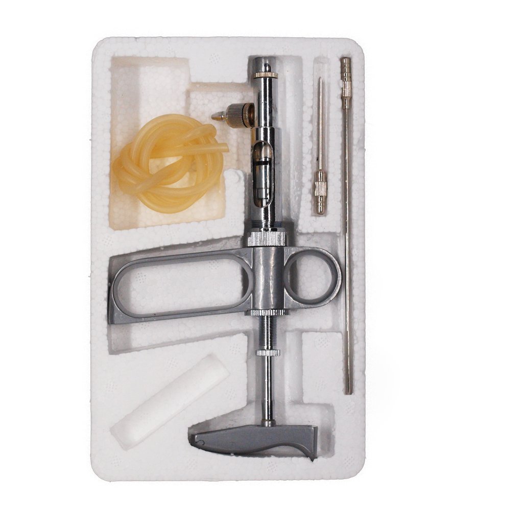Siringa per vaccini in metallo da 2ml con tubo ed aghi Siringa per vaccini in metallo da 2ml con tubo ed aghi