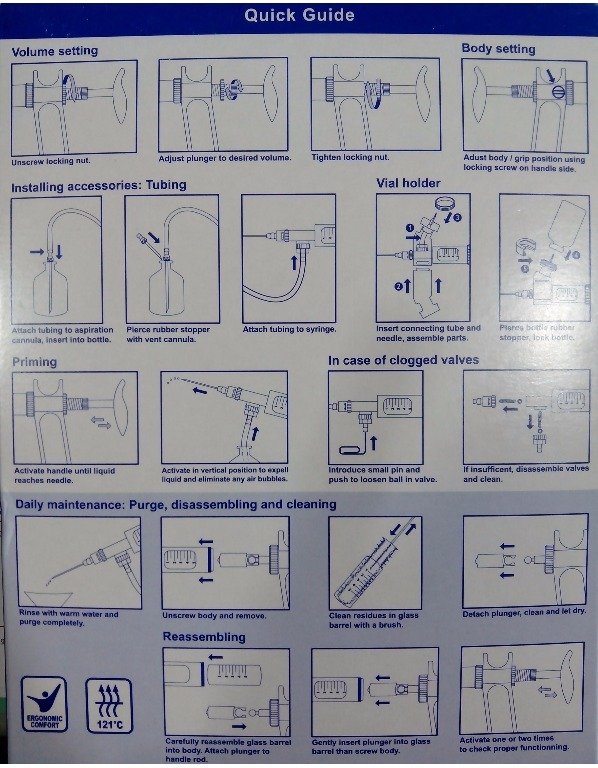 Socorex 1 ml con tubo ed ago aspirante, gradazioni da 0,05 ml (5) Socorex 1 ml con tubo ed ago aspirante, gradazioni da 0,05 ml (5)