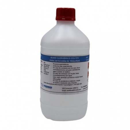 Acido cloridrico HCL 25 % 2,5L per rilevazione di trichine