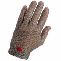 Guanti corti in maglia INOX, chiusura elastica Guanti corti in maglia INOX, chiusura elastica