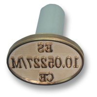 Timbro per marcare carcasse 4,5 x 3cms Timbro per marcare carcasse 4,5 x 3cms
