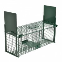 Trappola per animali vivi 61x21x23cm con 2 entrate Trappola per animali vivi 61x21x23cm con 2 entrate
