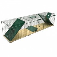 Trappola per animali vivi- gatti, volpe, martore - 116x28x28cm - 2 Entrate Trappola per animali vivi- gatti, volpe, martore - 116x28x28cm - 2 Entrate
